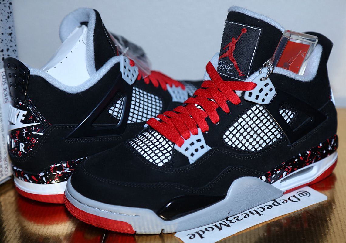 OVO×ナイキ エアジョーダン4 レトロ スプラッター 14枚目