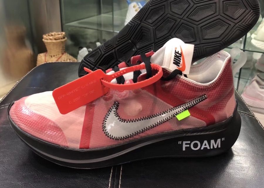 オフホワイト×ナイキ ズームフライ SP レッド 6枚目