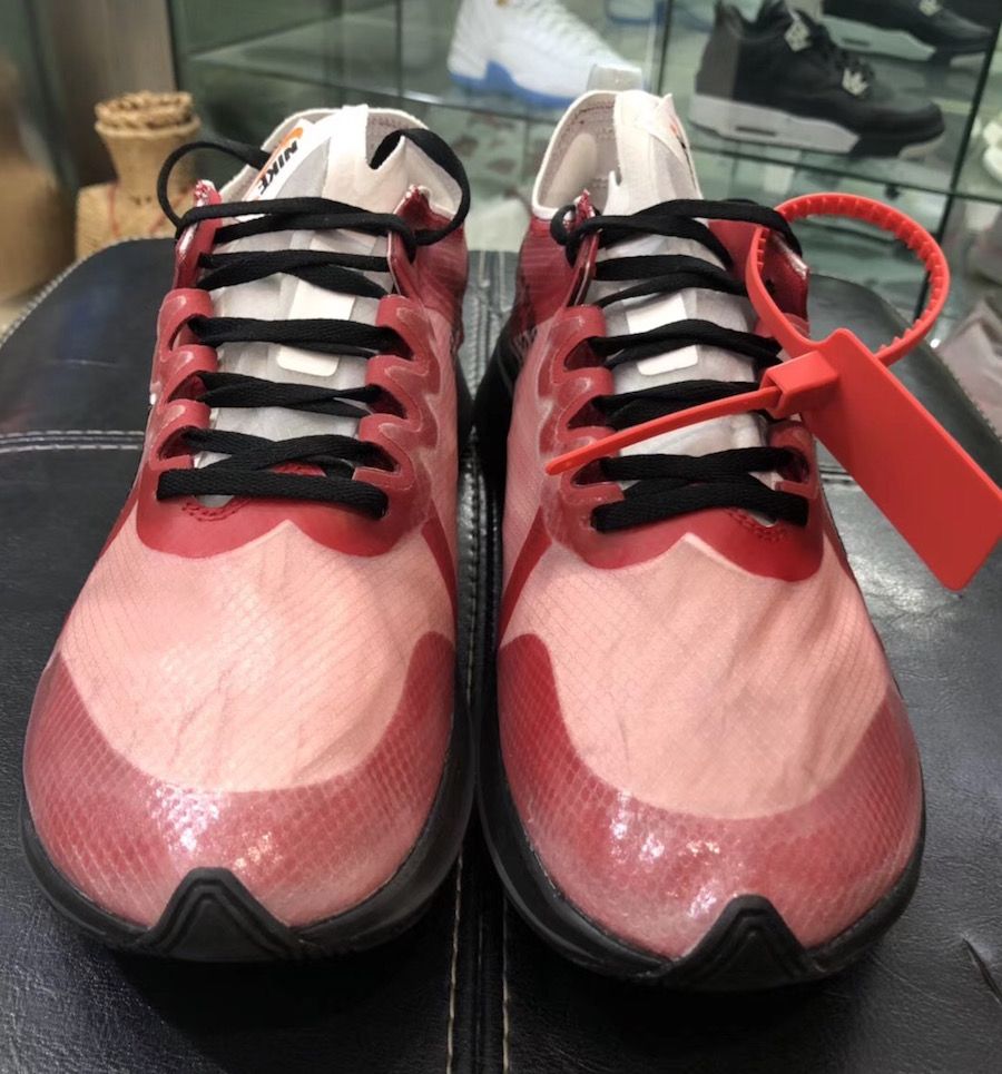 オフホワイト×ナイキ ズームフライ SP レッド 8枚目