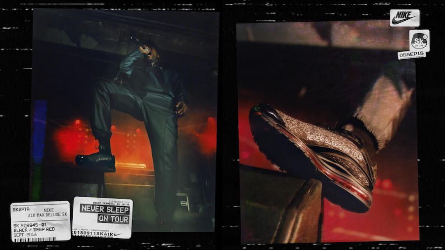 スケプタ×ナイキ エアマックスデラックス ブラック ディープレッド 7枚目