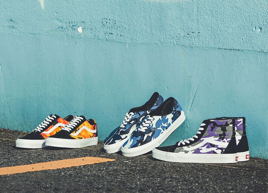 バンズ オールドスクール/オーセンティック/スケートハイ ポップカモパック