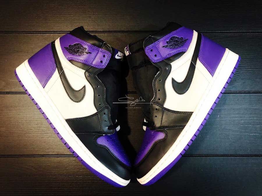 ナイキ エアジョーダン1 レトロ ハイ OG コートパープル 8枚目