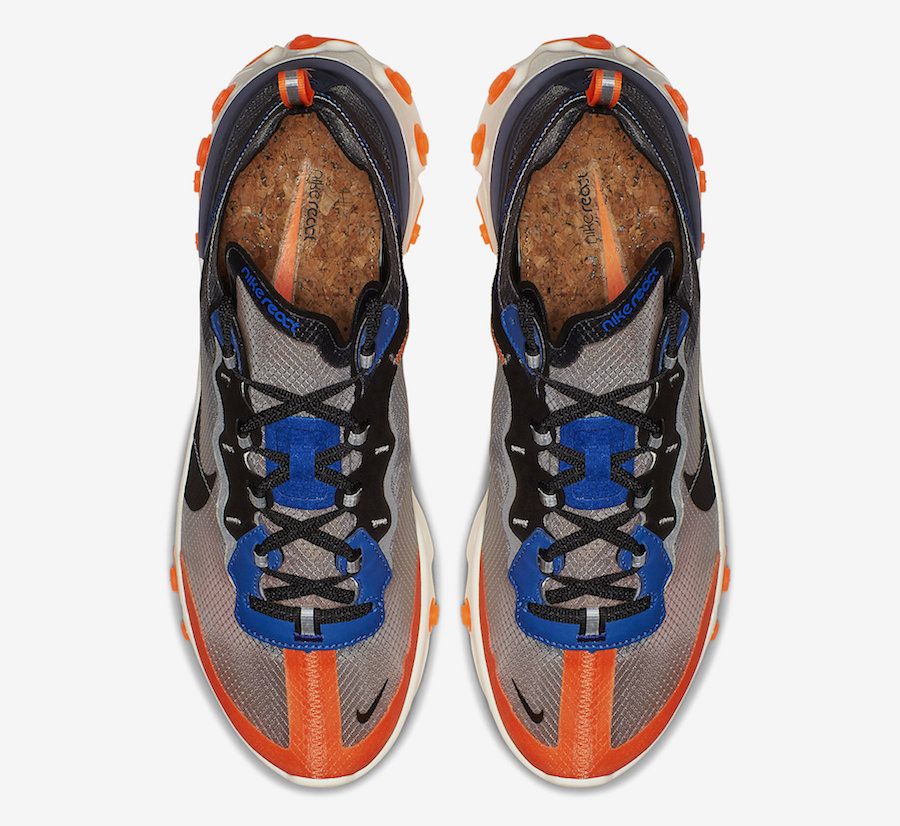 ナイキ リアクト エレメント 87 サンダーブルー/トータルオレンジ 4枚目