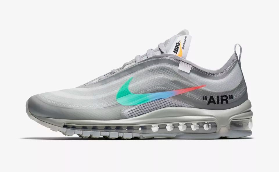 オフホワイト×ナイキ エアマックス97 グレー 3枚目
