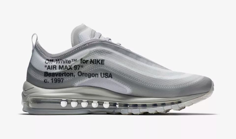 オフホワイト×ナイキ エアマックス97 グレー 4枚目