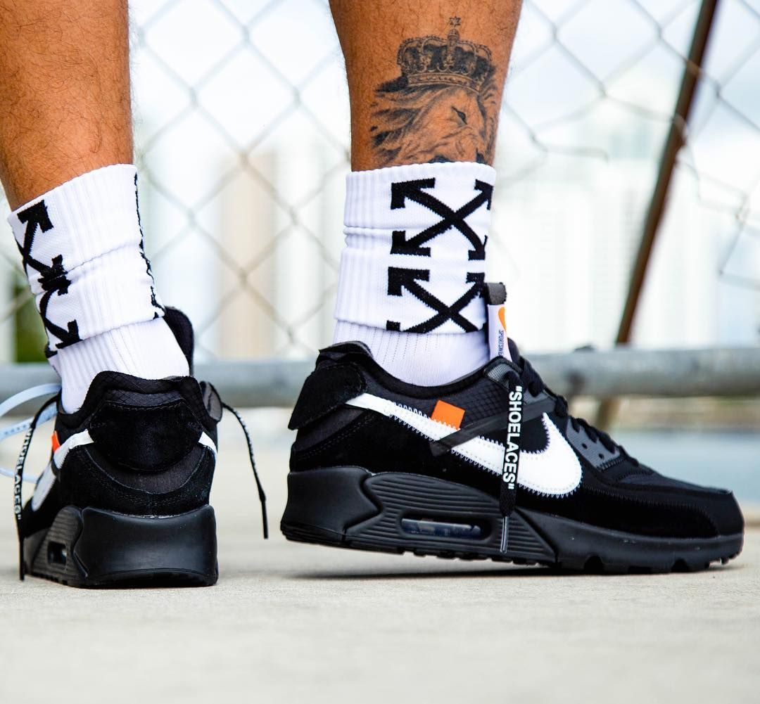 オフホワイト×ナイキ エアマックス90 ブラック/コーン 12枚目