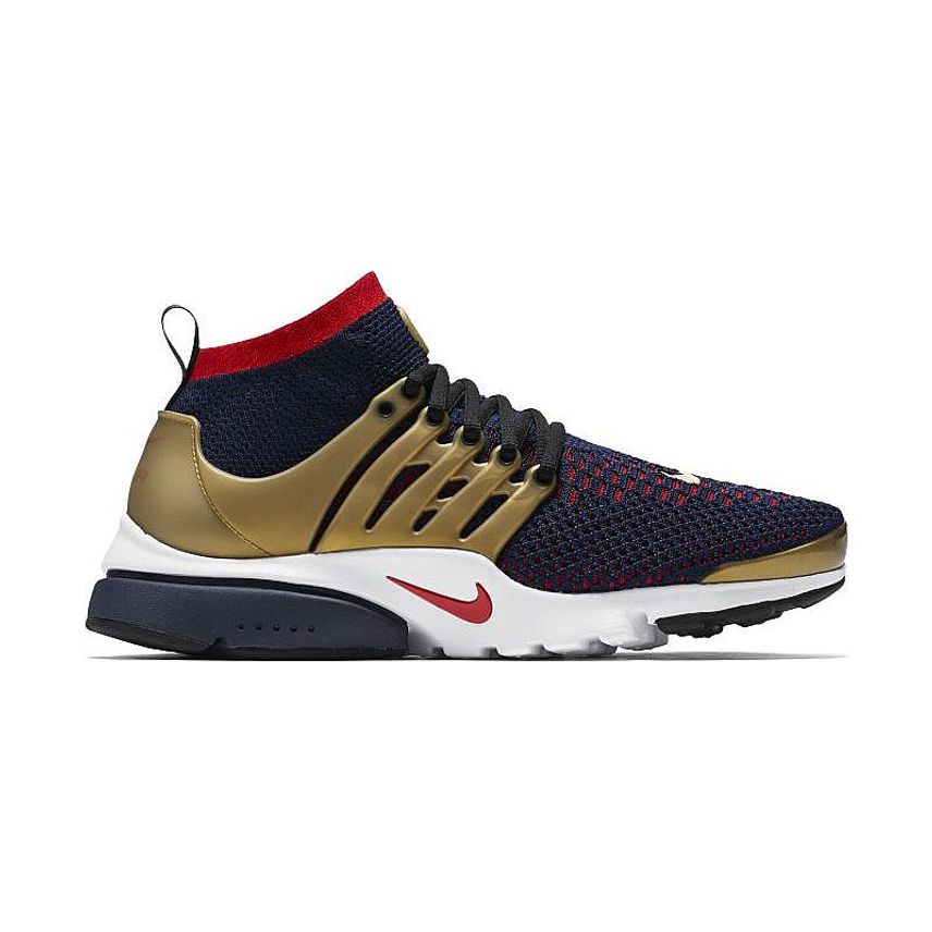Nike Air Presto Ultra Flyknit Collge Navy Comet Red Metallic Gold