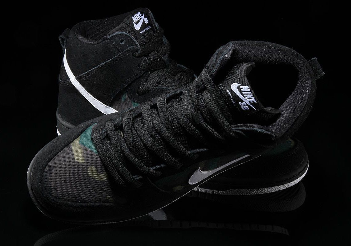 ナイキ SB ダンク ハイ プロ ブラック/カモフラ 2枚目