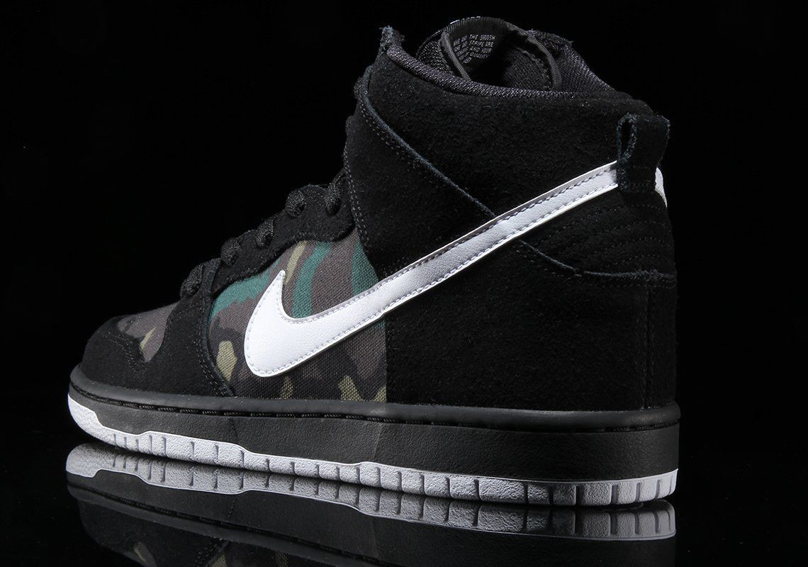 ナイキ SB ダンク ハイ プロ ブラック/カモフラ 3枚目