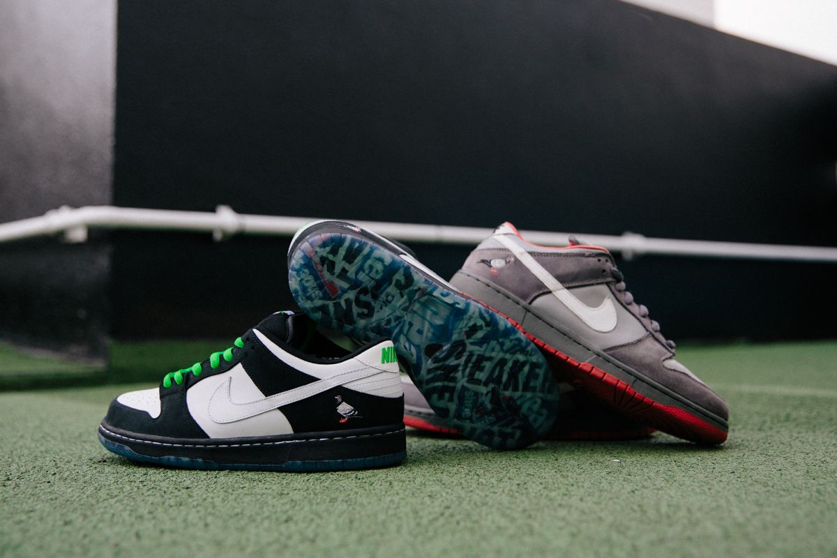 ステイプル×ナイキSB ダンク ロー ピジョン ブラック/ホワイト 13枚目