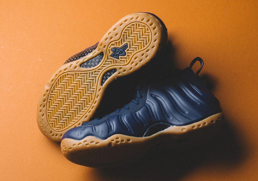 Air foamposite one navy gum best sale