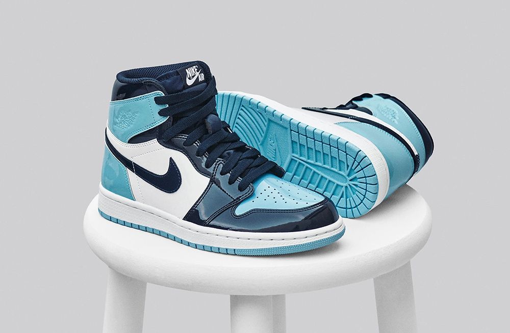 ナイキ ウィメンズ エアジョーダン1 OG UNC パテントレザー 7枚目