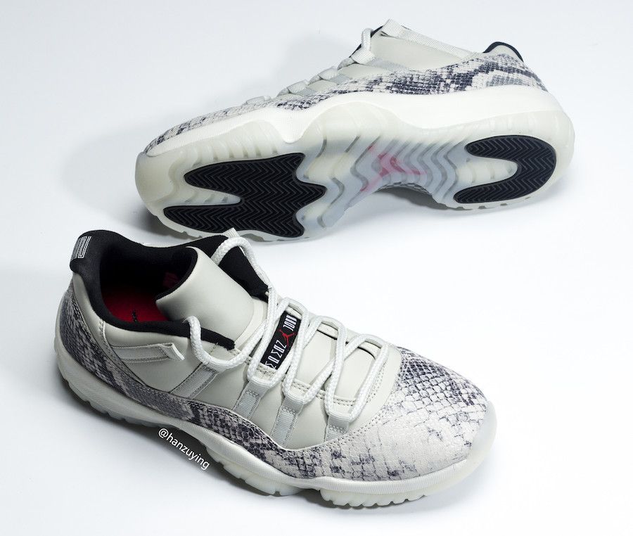 ナイキ エアジョーダン11 スネークスキン ライトボーン/ユニバーシティレッド 15枚目