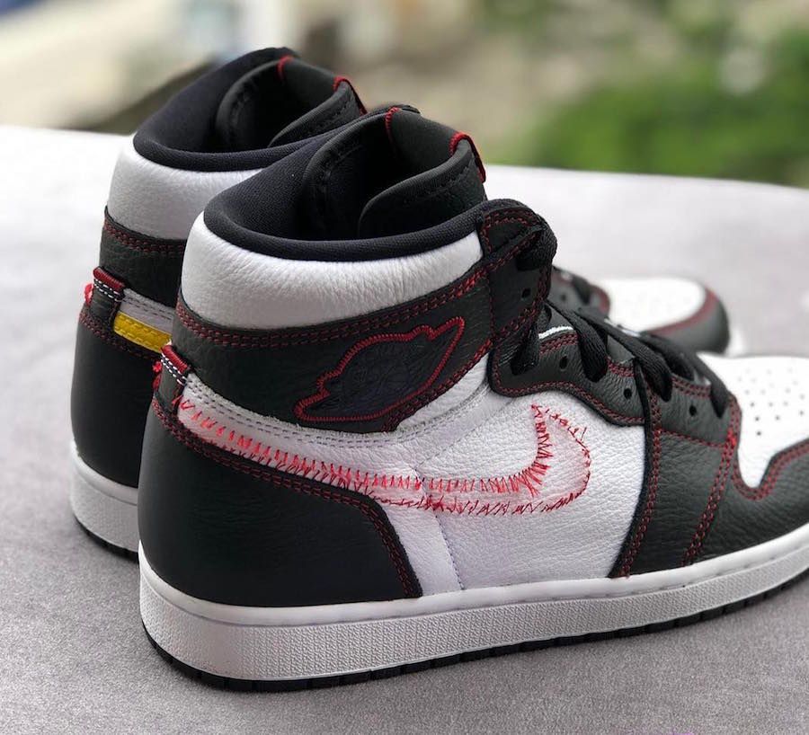 ナイキ エアジョーダン1 ハイ OG デファイアント ブラック/イエロー/ジムレッド 19枚目