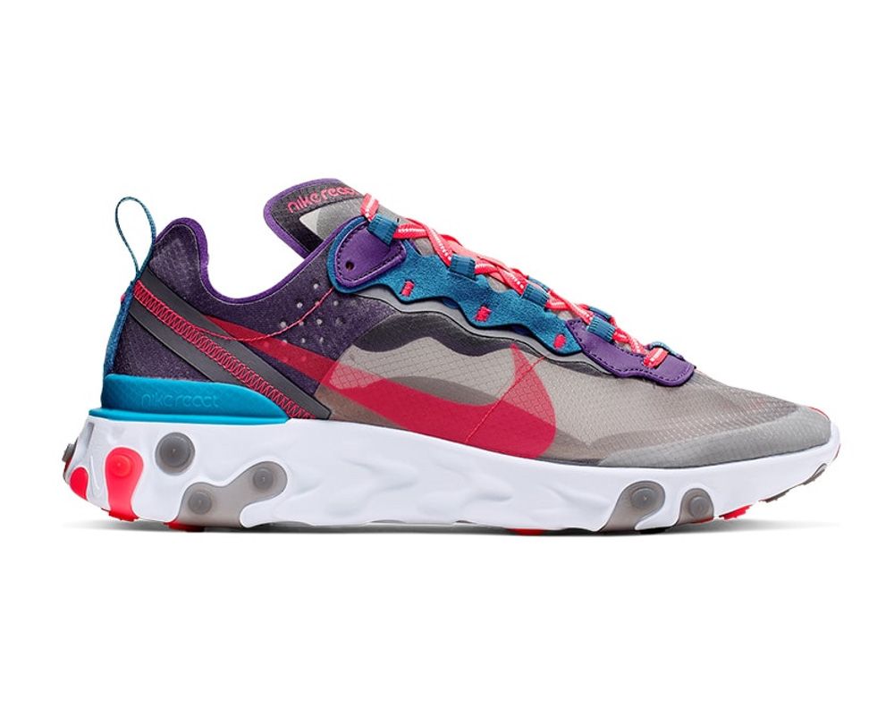 ナイキ リアクトエレメント87 ピンク/ブルー/パープル 4枚目