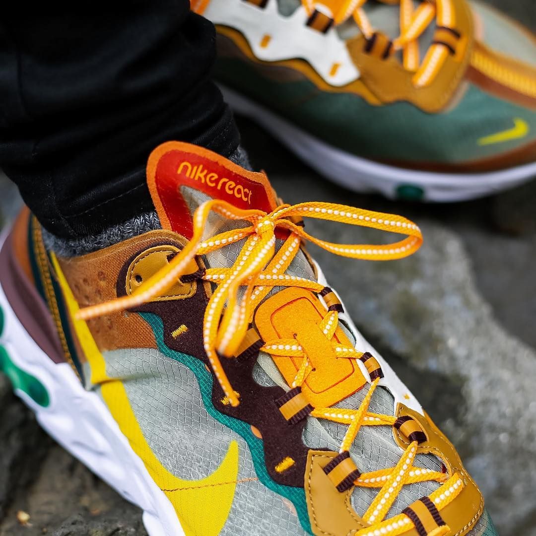 ナイキ リアクトエレメント87 オレンジ/グリーン 3枚目