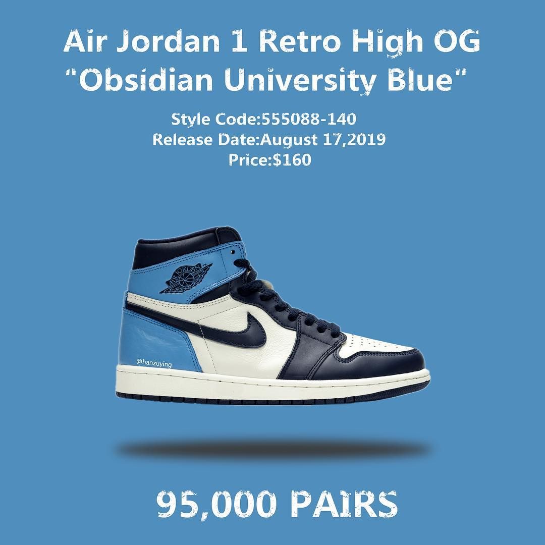 【スニダンで取扱中】NIKE AIR JORDAN 1 RETRO HIGH OG OBSIDIAN / UNIVERSITY BLUE 17枚目