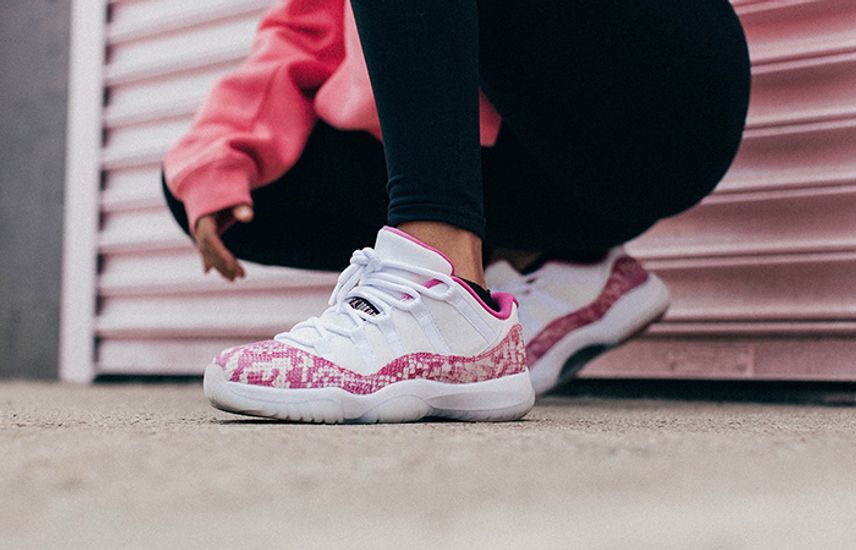 ナイキ ウィメンズ エアジョーダン11 スネークスキン ピンク【5/11発売】