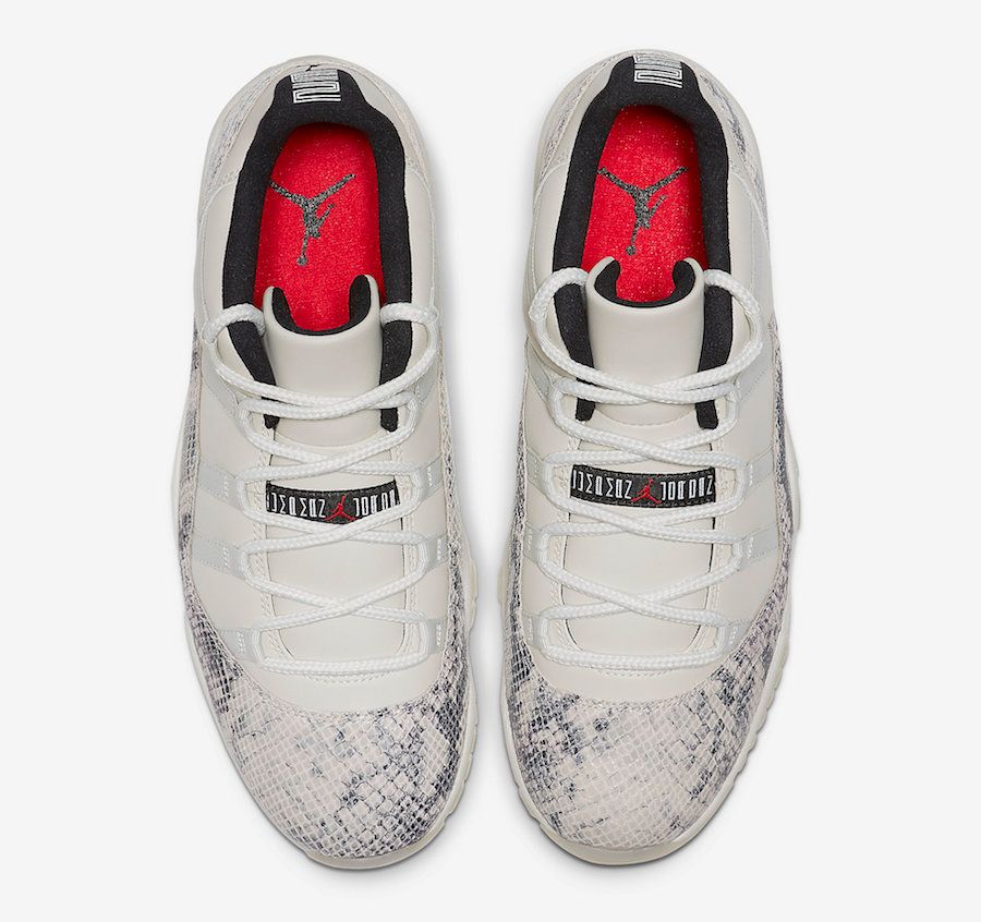 ナイキ エアジョーダン11 スネークスキン ライトボーン/ユニバーシティレッド 7枚目