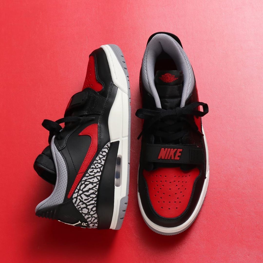 ナイキ ジョーダンレガシー312 ロー ブラック/ユニバーシティレッド 3枚目