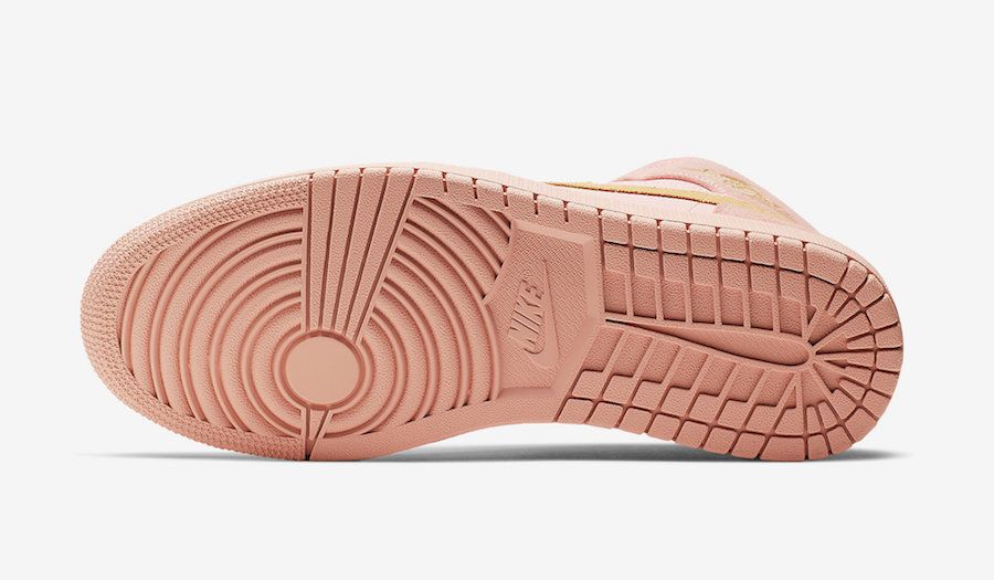 ナイキ エアジョーダン1 ミッド コーラル/ゴールド 6枚目