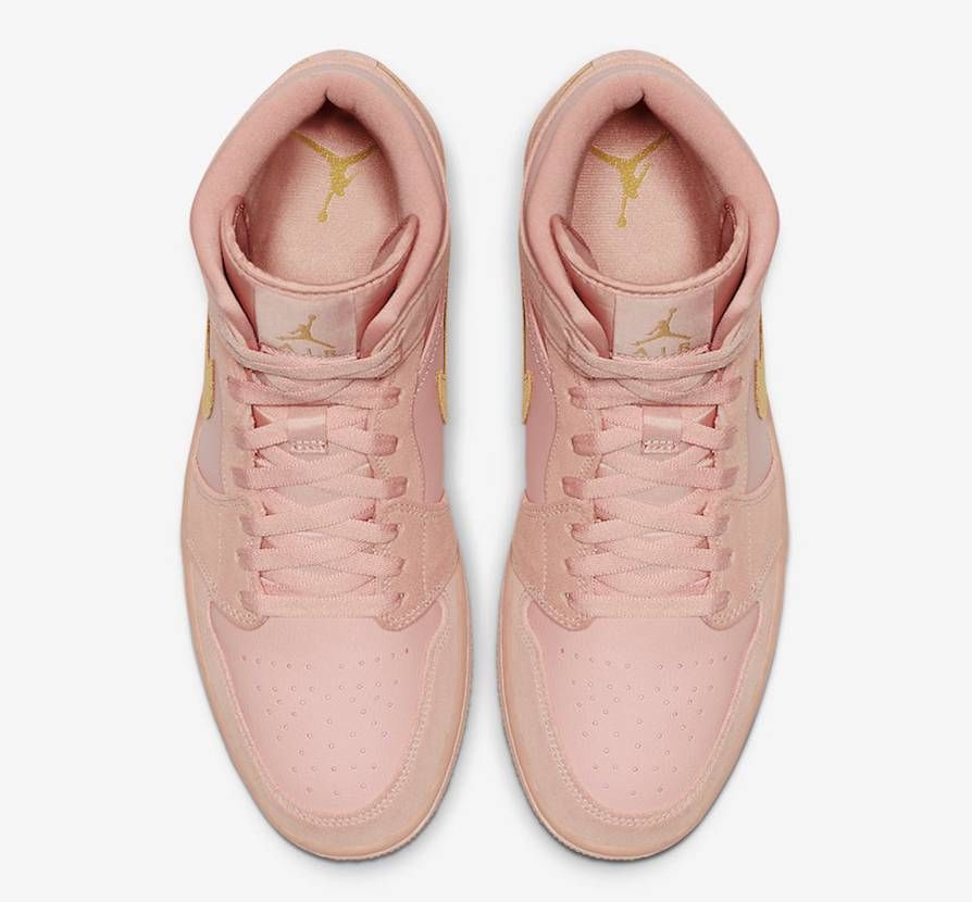 ナイキ エアジョーダン1 ミッド コーラル/ゴールド 4枚目