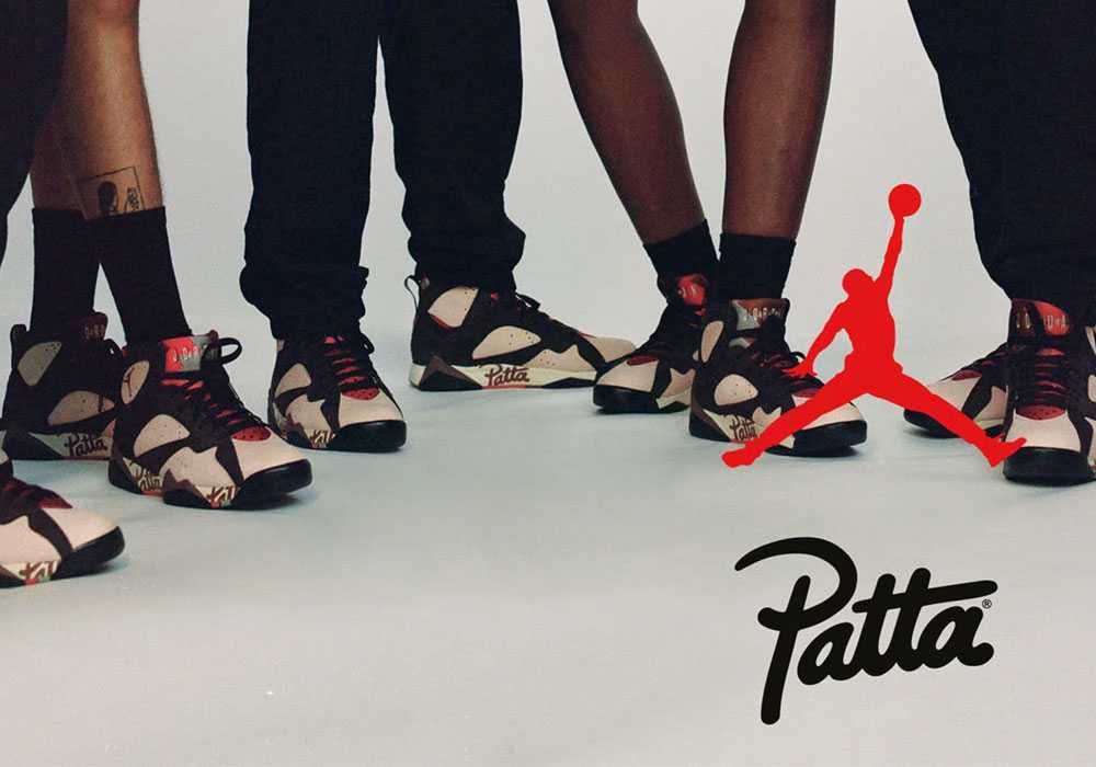 パタ × ナイキ エアジョーダン7 レトロ レッド/ベルベットブラウン 2枚目