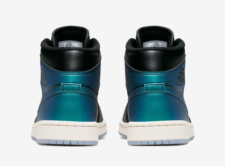 ナイキ エアジョーダン1 ミッド ウィメンズ メタリックブルー 8枚目