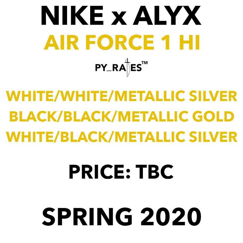 【スニダンで購入可】10/24発売 ALYX × NIKE AIR FORCE 1 HIGH 4COLORS 抽選/定価 /販売店舗まとめ 11枚目