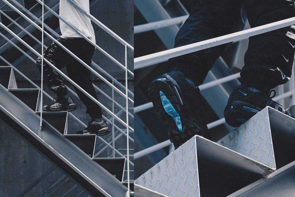 ナイキ エアマックス95 ブラック/インペリアル ブルー atmos限定 4枚目