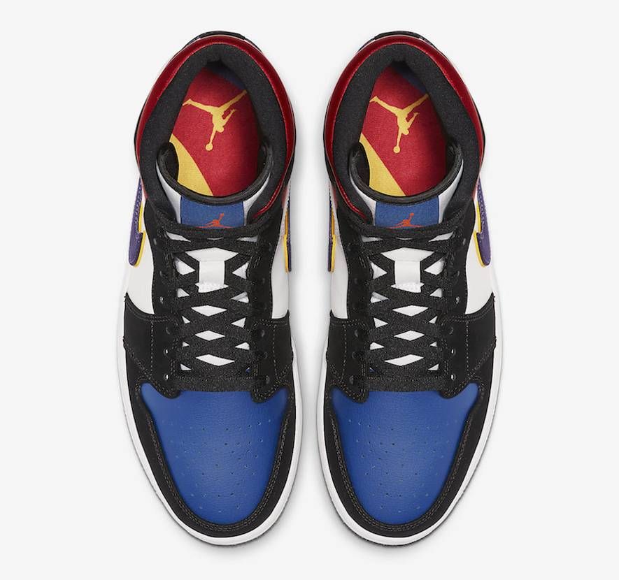 ナイキ エアジョーダン1 ロー&ミッド コートパープル/ユニバーシティレッド/ゲームロイヤル 2枚目