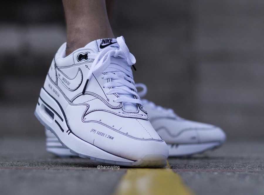 ナイキ エアマックス1 ティンカー スキマティック ホワイト 3枚目