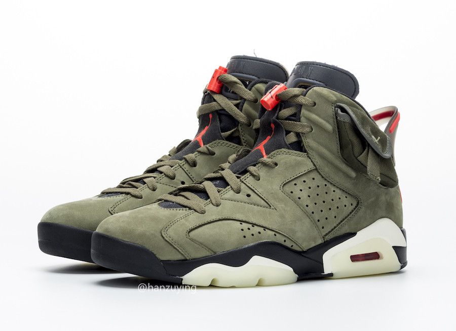 【スニダンで購入可】10/11発売 TRAVIS SCOTT × NIKE AIR JORDAN 6 OLIVE 抽選/定価/販売店舗まとめ 37枚目