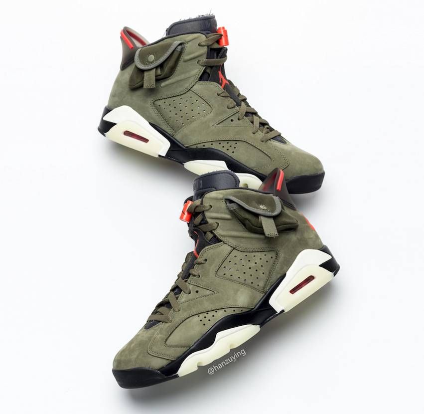 【スニダンで購入可】10/11発売 TRAVIS SCOTT × NIKE AIR JORDAN 6 OLIVE 抽選/定価/販売店舗まとめ 41枚目