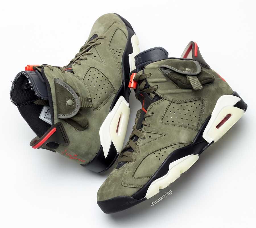 【スニダンで購入可】10/11発売 TRAVIS SCOTT × NIKE AIR JORDAN 6 OLIVE 抽選/定価/販売店舗まとめ 39枚目