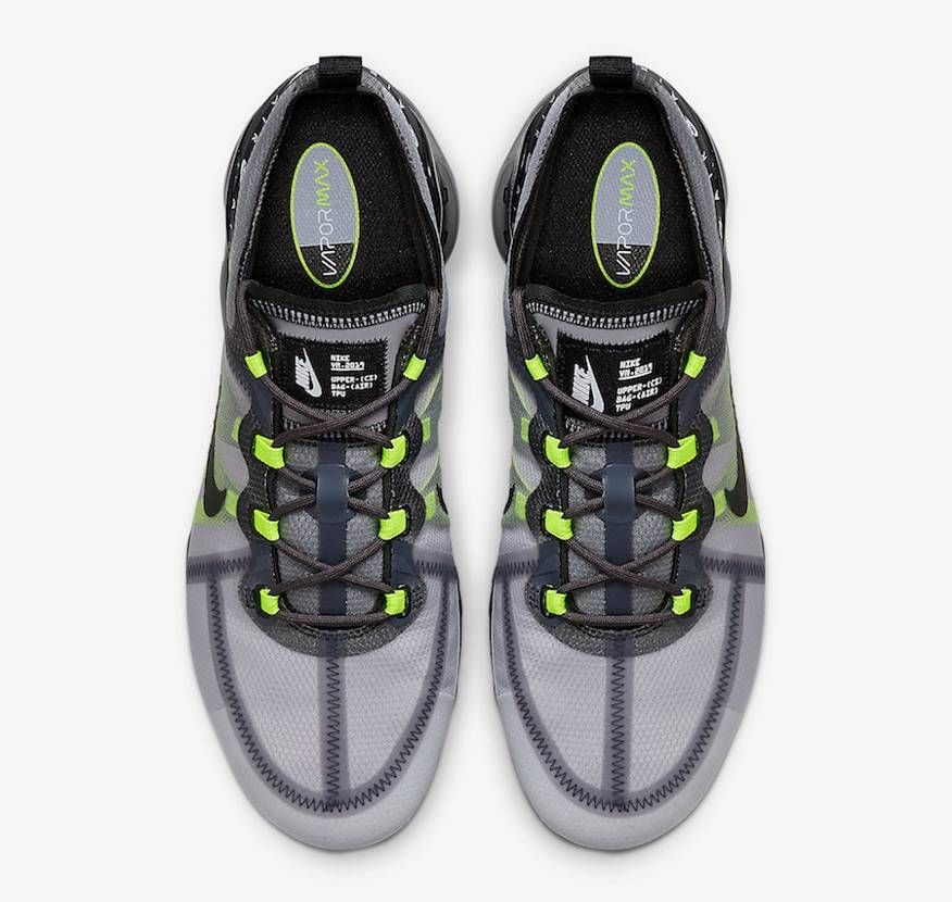 ナイキ エアヴェイパーマックス2019 LX グレー/イエロー 4枚目