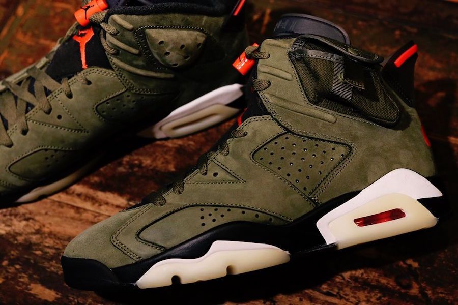 【スニダンで購入可】10/11発売 TRAVIS SCOTT × NIKE AIR JORDAN 6 OLIVE 抽選/定価/販売店舗まとめ 20枚目