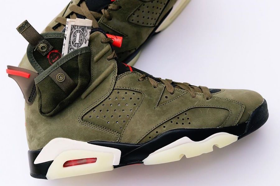 【スニダンで購入可】10/11発売 TRAVIS SCOTT × NIKE AIR JORDAN 6 OLIVE 抽選/定価/販売店舗まとめ 33枚目