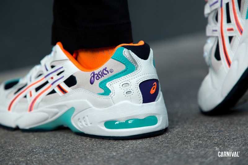 アシックスタイガー  ゲルカヤノ5 OG オレンジ/パープル 4枚目