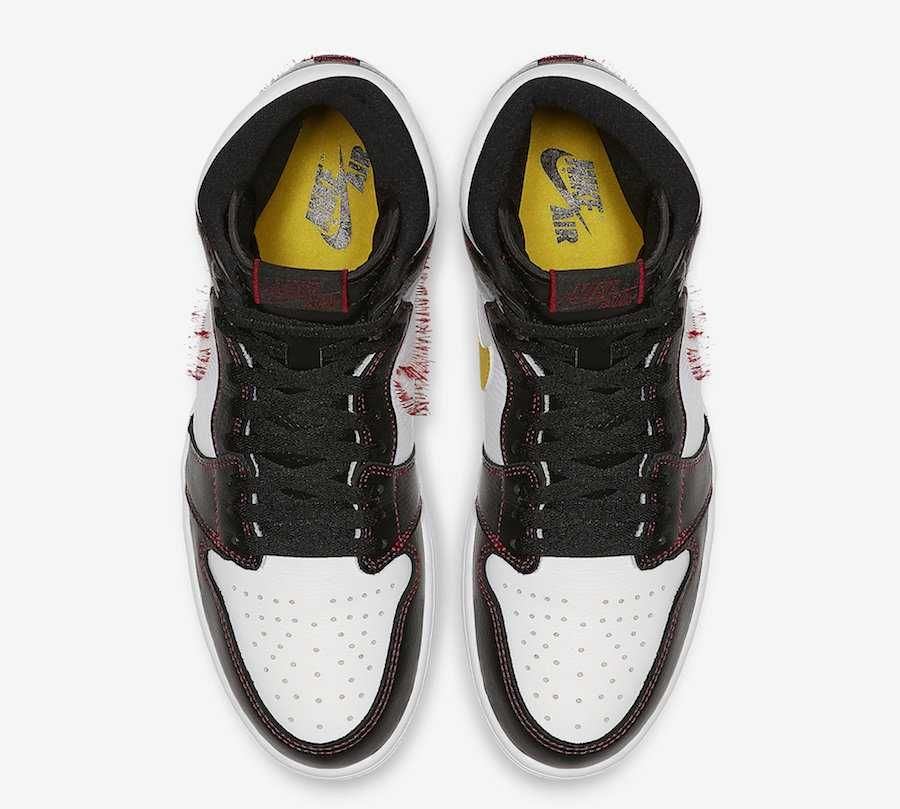 ナイキ エアジョーダン1 ハイ OG デファイアント ブラック/イエロー/ジムレッド 10枚目