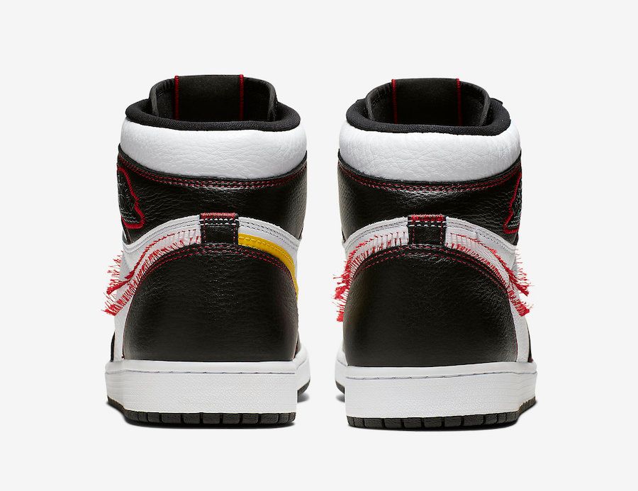 ナイキ エアジョーダン1 ハイ OG デファイアント ブラック/イエロー/ジムレッド 11枚目