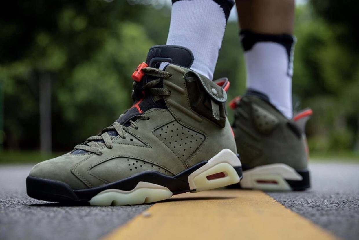 【スニダンで購入可】10/11発売 TRAVIS SCOTT × NIKE AIR JORDAN 6 OLIVE 抽選/定価/販売店舗まとめ 15枚目