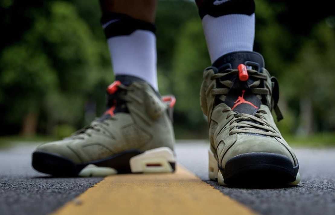 【スニダンで購入可】10/11発売 TRAVIS SCOTT × NIKE AIR JORDAN 6 OLIVE 抽選/定価/販売店舗まとめ 16枚目