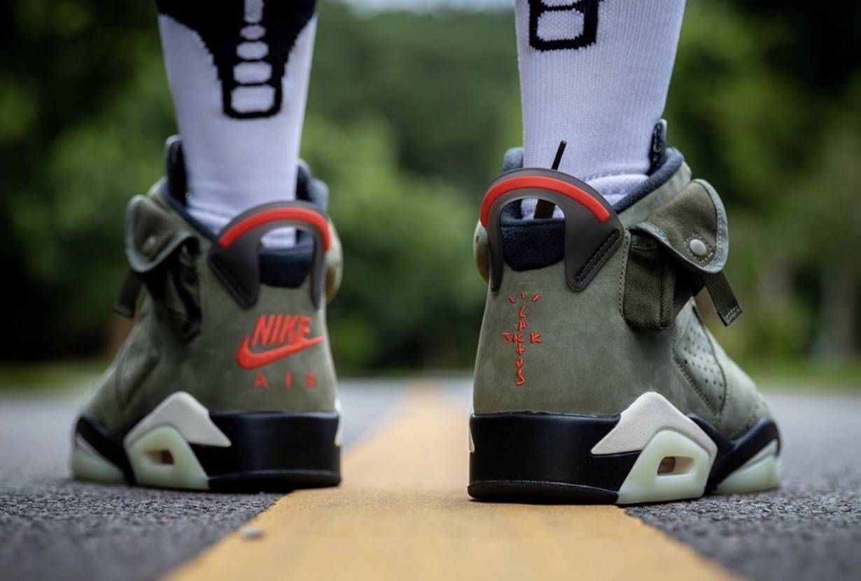 【スニダンで購入可】10/11発売 TRAVIS SCOTT × NIKE AIR JORDAN 6 OLIVE 抽選/定価/販売店舗まとめ 18枚目