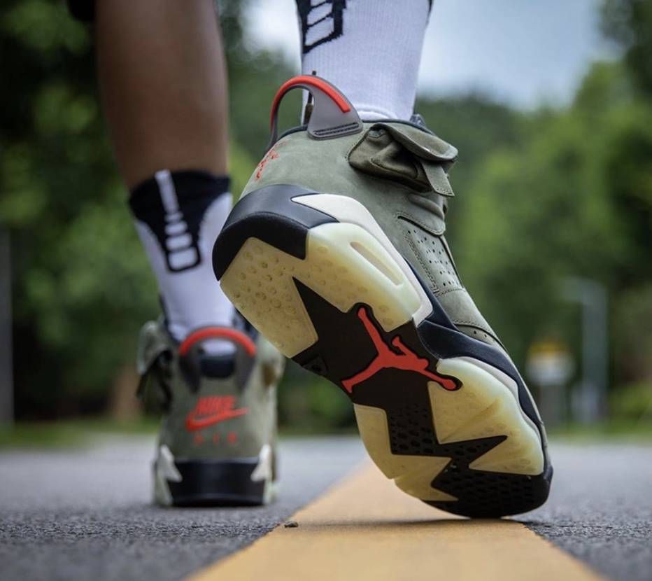 【スニダンで購入可】10/11発売 TRAVIS SCOTT × NIKE AIR JORDAN 6 OLIVE 抽選/定価/販売店舗まとめ 19枚目