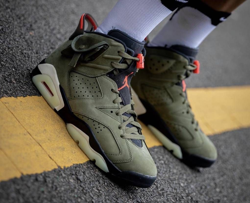 【スニダンで購入可】10/11発売 TRAVIS SCOTT × NIKE AIR JORDAN 6 OLIVE 抽選/定価/販売店舗まとめ 17枚目