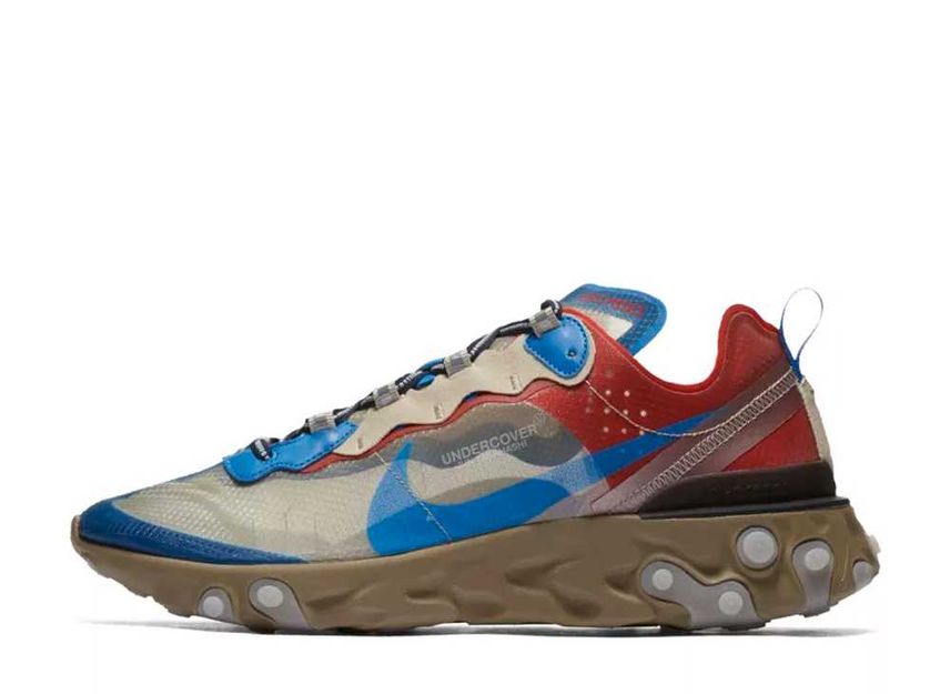 UNDERCOVER NIKE REACT ELEMENT 87 BLUE RED BQ2718 200 SNKRDUNK