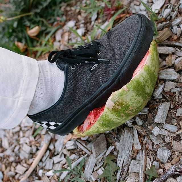 ヴァイナルアーカイブ×バンズ オーセンティック ブラックグレー 3枚目