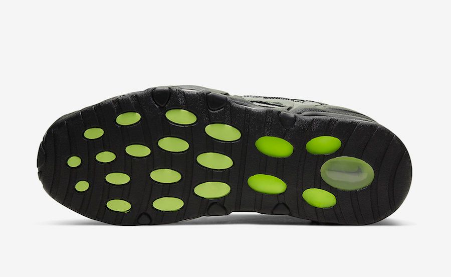 ナイキ エアマックスアップテンポ  ブラック/ボルト 6枚目