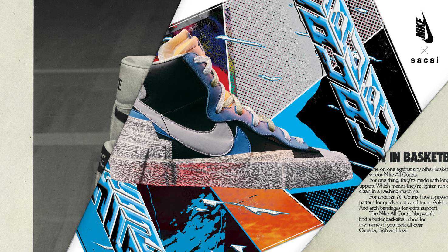 【スニダンで購入可】5/30発売 sacai × NIKE BLAZER MID 第1弾 抽選/定価/販売店舗まとめ 2枚目